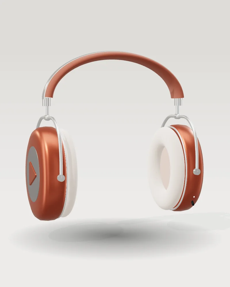 Render delle cuffie N° 02, colore terracotta